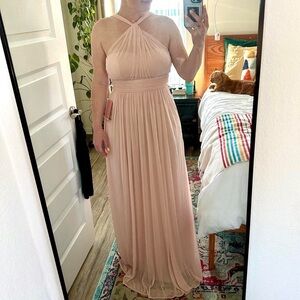 blush pink formal dress